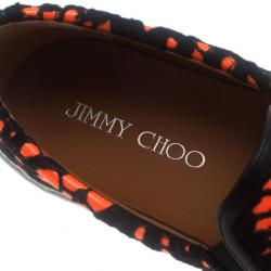 مملوكة مسبقًا حذاء لوفرز جيمي تشو ديمي دانتيل برتقالي نيون مقاس 39