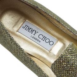 مملوكة مسبقًا حذاء جيمي تشو ذهبي ليم ويل سموكينج مقاس 40.5