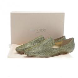 مملوكة مسبقًا حذاء جيمي تشو ذهبي ليم ويل سموكينج مقاس 40.5