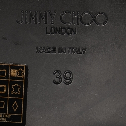 Pre Owned Jimmy Choo Black Leather and Mesh  Cora Calf Length Boots Size 39