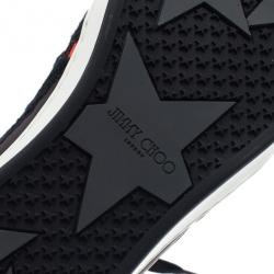 مملوكة مسبقًا Jimmy Choo Neon Leather and Lace Tokyo High Top Sneakers Size 37