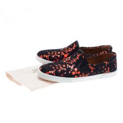 مملوكة مسبقًا Jimmy Choo Neon Orange Lace Demi Loafers Size 38