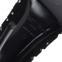 Pre Owned Jimmy Choo Black Suede Talka Cutout Pumps Size 40