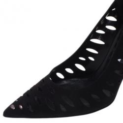 Pre Owned Jimmy Choo Black Suede Talka Cutout Pumps Size 40