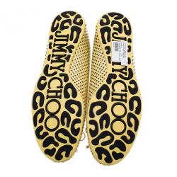 Pre Owned Jimmy Choo Yellow Patent Walsh Ballet Flats Size 39