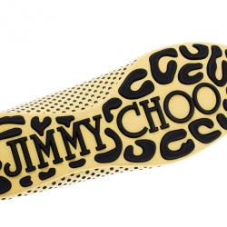 Pre Owned Jimmy Choo Yellow Patent Walsh Ballet Flats Size 39