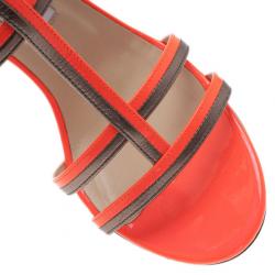 مملوكة مسبقًا Jimmy Choo Neon Orange Thistle Sandals Size 38.5