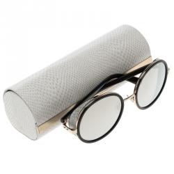 مملوكة مسبقًا نظارة شمسية جيمي تشو آندي J7QM3 سوداء/ذهبي مرآة مستديرة