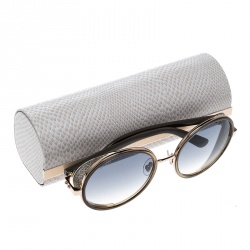 مملوكة مسبقًا Jimmy Choo Gold/Blue Gradient Andie S9RU3 Round Sunglasses 