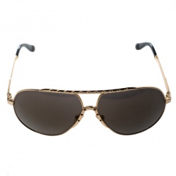 Jimmy Choo Gold/Black Benny Aviator Sunglasses