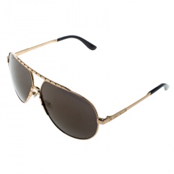 Jimmy Choo Gold/Black Benny Aviator Sunglasses