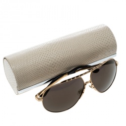Jimmy Choo Gold/Black Benny Aviator Sunglasses