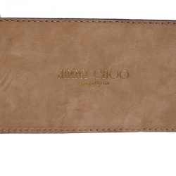Pre Owned Jimmy Choo Purple Leather BLY Waist Belt 103CM