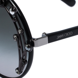 مملوكة مسبقًا نظارة شمسية جيمي تشو GEMA/S متدرجة خضراء/ مزخرفة كريستال سوداء