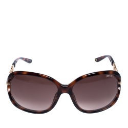 Jimmy Choo Brown Tortoise Gradient Oversize Sunglasses