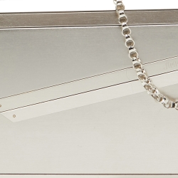 Pre Owned Jimmy Choo Metallic Metal and Suede Candy Chain Clutch 