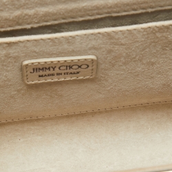 Pre Owned Jimmy Choo Metallic Metal and Suede Candy Chain Clutch 