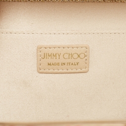 Pre Owned Jimmy Choo Gold/Silver Lurex Fabric Cayla Clutch