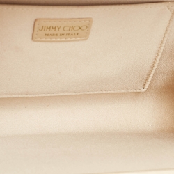 Pre Owned Jimmy Choo Gold/Silver Lurex Fabric Cayla Clutch