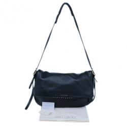 Pre Owned حقيبة يد جيمي تشو باكوس جلد أسود