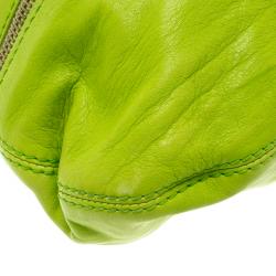 Pre Owned حقيبة يد جيمي تشو مونا سويدي وجلد خضراء نيون