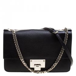 Jimmy Choo Black Leather Rebel Crossbody Bag