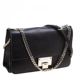 Jimmy Choo Black Leather Rebel Crossbody Bag