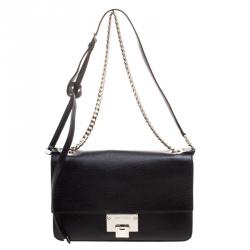 Jimmy Choo Black Leather Rebel Crossbody Bag