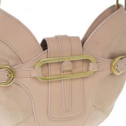 مملوكة مسبقًا Jimmy Choo Pink Satin and Leather Trim Small Talia Hobo