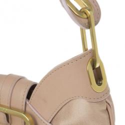 مملوكة مسبقًا Jimmy Choo Pink Satin and Leather Trim Small Talia Hobo