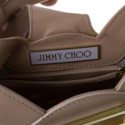 مملوكة مسبقًا Jimmy Choo Pink Satin and Leather Trim Small Talia Hobo