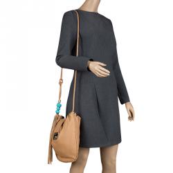 مملوكة مسبقًا Jimmy Choo Brown Leather Roxana Crossbody Bag