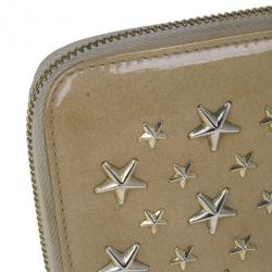 Pre Owned Jimmy Choo Beige Patent Leather Filipa Wallet