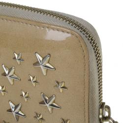 Pre Owned Jimmy Choo Beige Patent Leather Filipa Wallet