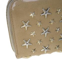 Pre Owned Jimmy Choo Beige Patent Leather Filipa Wallet