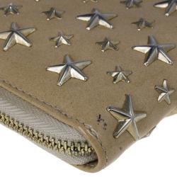 Pre Owned Jimmy Choo Beige Patent Leather Filipa Wallet