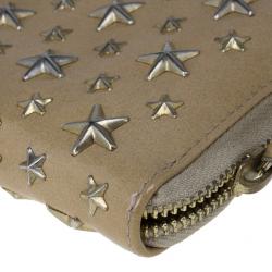 Pre Owned Jimmy Choo Beige Patent Leather Filipa Wallet