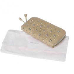 Pre Owned Jimmy Choo Beige Patent Leather Filipa Wallet
