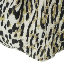 Pre Owned Jimmy Choo Leopard Print Canvas Tote