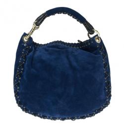 Pre Owned Jimmy Choo Pacific Suede 'Sky' Snakeskin Detail Large Hobo