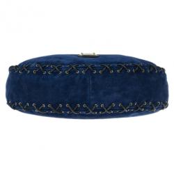 Pre Owned Jimmy Choo Pacific Suede 'Sky' Snakeskin Detail Large Hobo