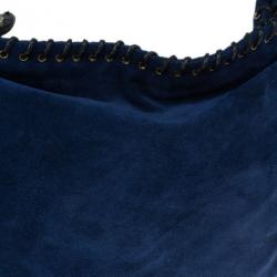 Pre Owned Jimmy Choo Pacific Suede 'Sky' Snakeskin Detail Large Hobo