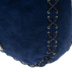 Pre Owned Jimmy Choo Pacific Suede 'Sky' Snakeskin Detail Large Hobo