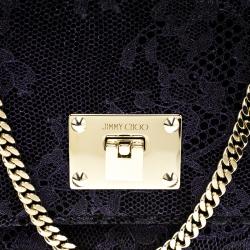 مملوكة مسبق ًا Jimmy Choo Purple Lace Mini Ruby Shoulder Bag