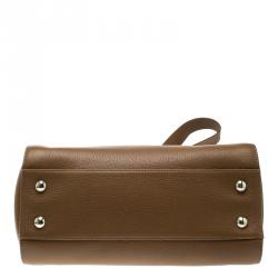 Jimmy Choo Brown Leather Small Rosalie Top Handle Bag