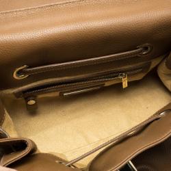 Jimmy Choo Brown Leather Small Rosalie Top Handle Bag