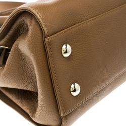 Jimmy Choo Brown Leather Small Rosalie Top Handle Bag