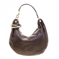 مملوكة مسبقًا حقيبة جيمي تشو سولار جلد بيج داكن