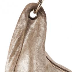 Pre Owned Jimmy Choo Bronze Leather Solar Hobo