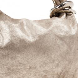 Pre Owned Jimmy Choo Bronze Leather Solar Hobo